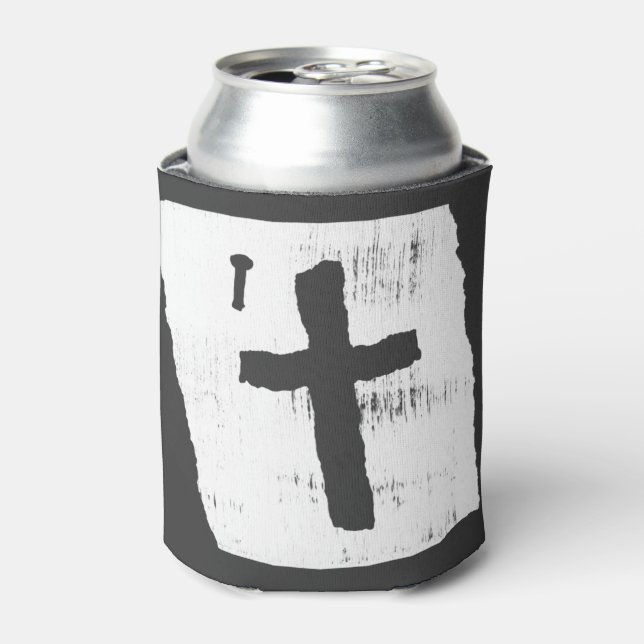 Porta-lata Grungy Christian Cross (Can Front)