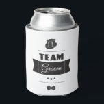 Porta-lata Grupo<br><div class="desc">Olá e bem-vindos,  este divertido e único design "Team Groom" para vestir o dia do Partido de Despedida de Solteiro ou Dia de Casamento.</div>