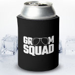Porta-lata Grupo de Padrinhos de casamento Correspondente - G<br><div class="desc">Esta design de "Groom Squad" incrível é perfeita para seu grupo festa de casamento de padrinhos de casamento vestir em uma despedida de solteiro ou festa de noivado para celebrar sua última noite com as caras antes de se casar! Design apresenta o tema angustiado da despedida de solteiro "Groom Squad"...</div>