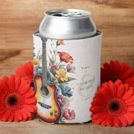 Porta-lata Guitarra Wildflower E Comercial Musical de Casamen