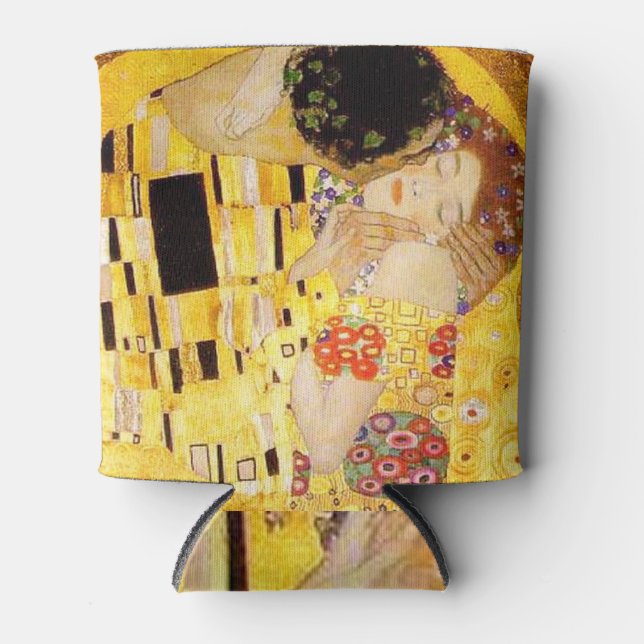 Porta-lata Gustav Klimt A Pintura Clássica Beija (Frente)