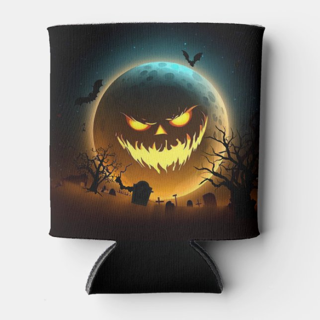 Porta-lata Halloween/abóbora/lua/queda (Frente)