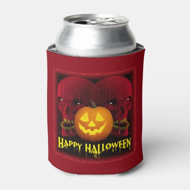 Porta-lata Halloween Can Cooler/Skulls (Can Front)