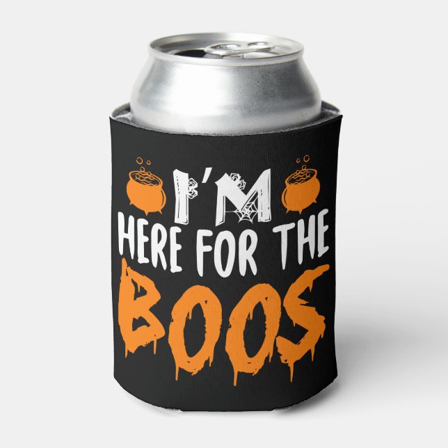 Porta-lata Halloween, estou aqui para o Boos Moderno Engraçad (Can Front)