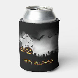 Porta-lata Halloween Ghost Jack-o-lanternas e morcegos