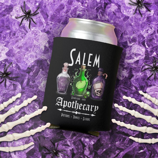 Porta-lata Halloween Salem Apothary Potions Tonics Elixirs (Criador carregado)