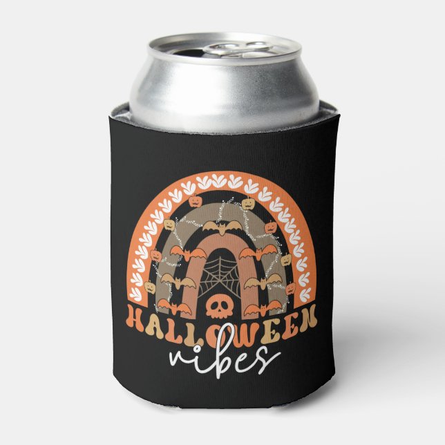 Porta-lata Halloween Vibes Boho Rainbow Fall Spooky (Can Front)