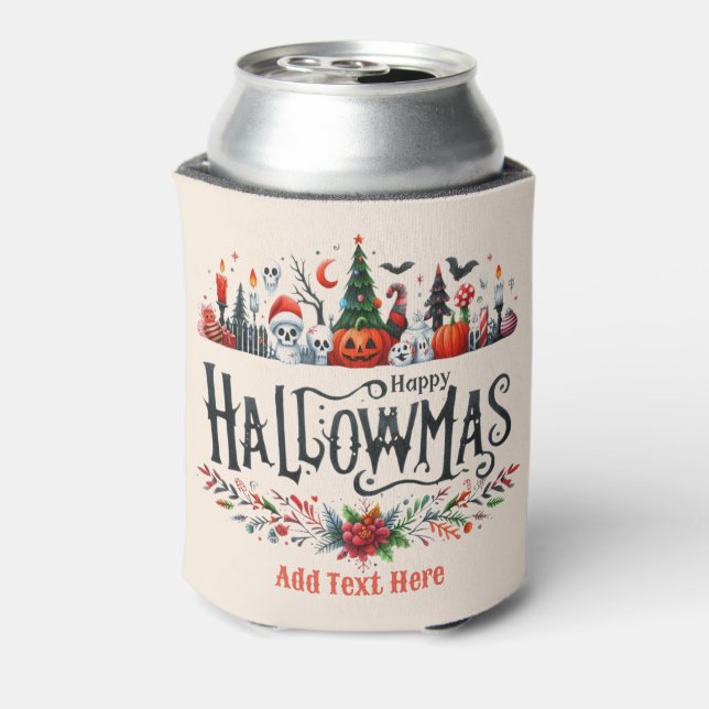 Porta-lata Hallowmas Halloween Mashup de Natal (Can Back)