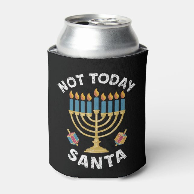 Porta-lata Hanukkah Hoje Não Papai noel o judeu Chanukah (Can Front)
