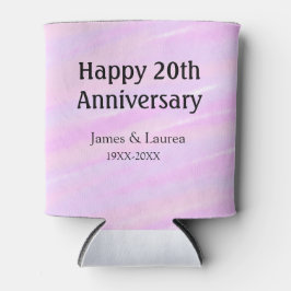 Porta-lata Happy 20th anniversary pink purple pastel name bol