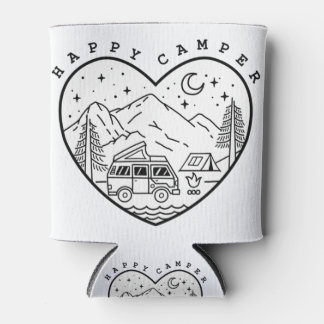 Porta-lata Happy Camper Doodle