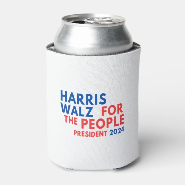Porta-lata Harris Walz 2024 Para As Pessoas (Can Front)