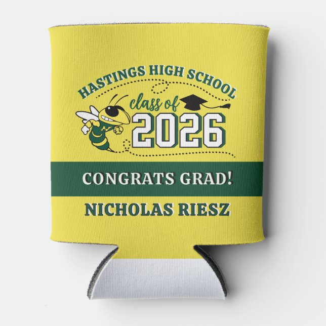 Porta-lata Hastings NY Buzz Personalizado QUALQUER MENSAGEM G (Frente)