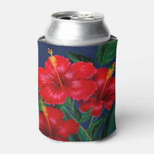 Porta-lata Hawaiian tropical do hibiscus do paraíso