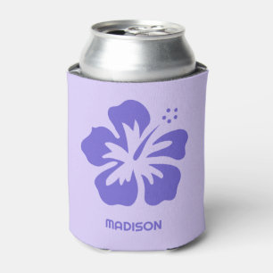 Porta-lata Hibiscus de nome personalizado