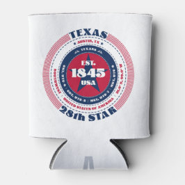 Porta-lata História do Estado do Texas e Monograma Patriótico