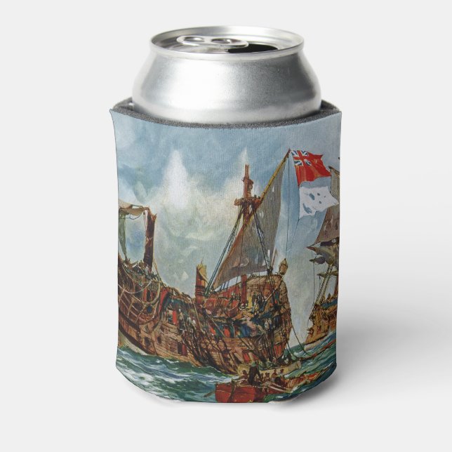 Porta-lata HMS Nottingham e encouraçado Mars 1703 (Can Back)