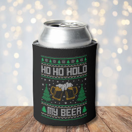 Porta-lata Ho Ho Hold My Beer Funny Christmas