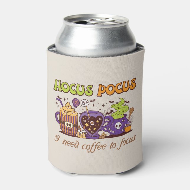 Porta-lata Hocus Pocus - Preciso De Café Para Focar (Can Front)