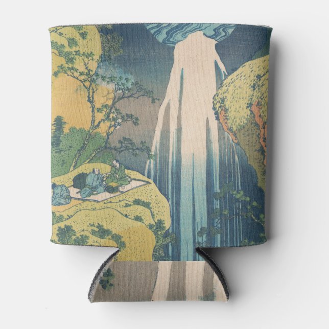 Porta-lata Hokusai Amida cai na cachoeira do Japão (Frente)