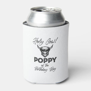 Porta-lata Holly Cow Poppy Da Vaca 1 Do Birthday Boy Highland