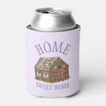 Home Sweet Home Gingerbird House Feriado Roxo