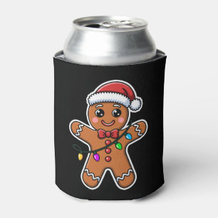 Porta-lata Homem de Biscoito de Natal Chapéu de Papai Noel Lu
