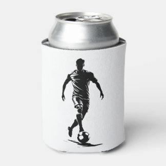 Porta-lata Homem de futebol com design de bola.