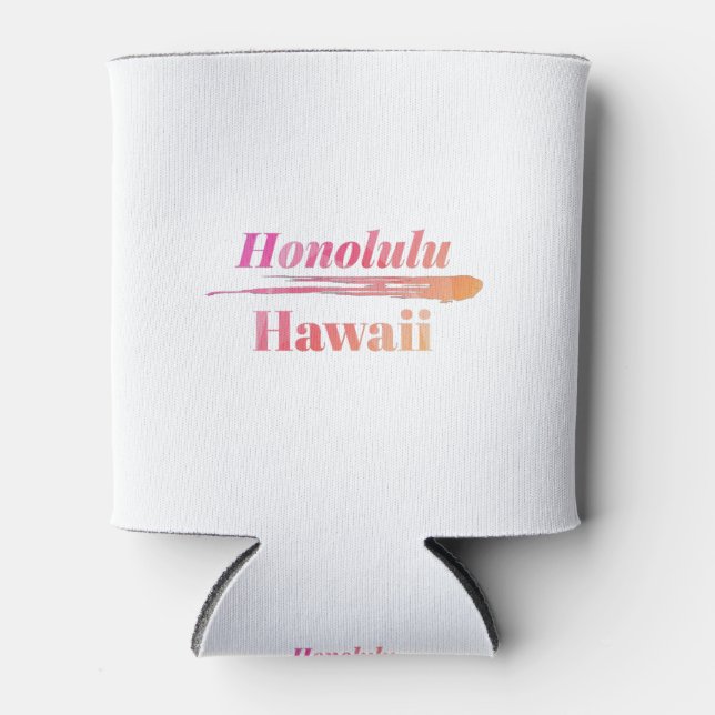 Porta-lata Honolulu Hawaii Low Poly (Frente)