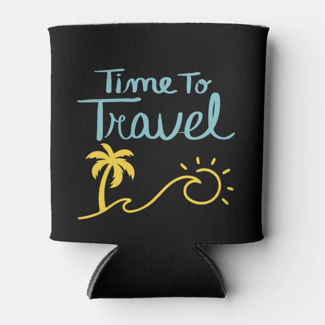 Porta-lata Hora de Viajar para a Praia (Frente)
