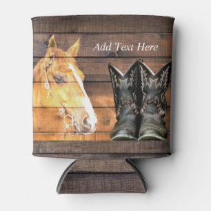 Porta-lata Horse Cowboy Boots Conselho Russo de Celeiro