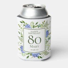 Porta-lata Hortênsias Azuis para o 80º Aniversário