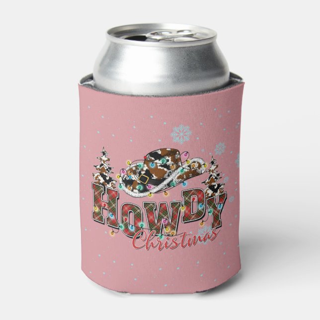 Porta-lata Howdy Christmas | Árvore de Natal Cowboy (Can Front)