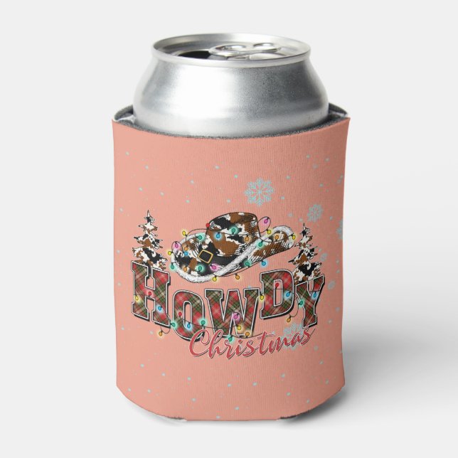 Porta-lata Howdy Christmas | Árvore de Natal Cowboy (Can Front)