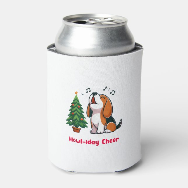Porta-lata Howl-Friday Cheer Beagle Com Desenho De Árvore De  (Can Front)