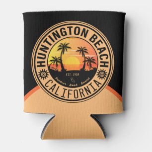 Porta-lata Huntington Beach California Retro Sunset 60s