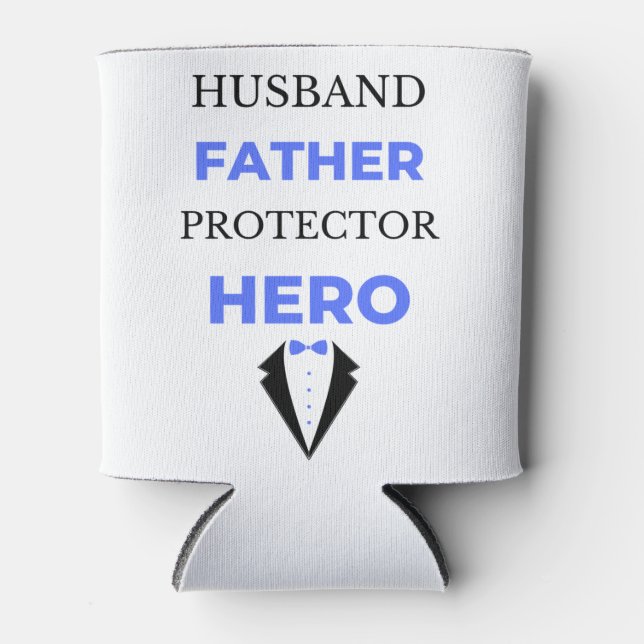 Porta-lata Husband Father Protector Hero bl (Frente)