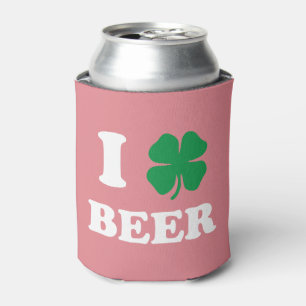 Porta-lata I Heart Beer Pink