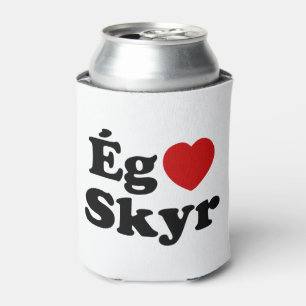 Porta-lata I Heart (Love) Skyr [Ég Elska Skyr] Islandês