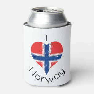 Porta-lata I Heart Norway Pintou Heart Flag