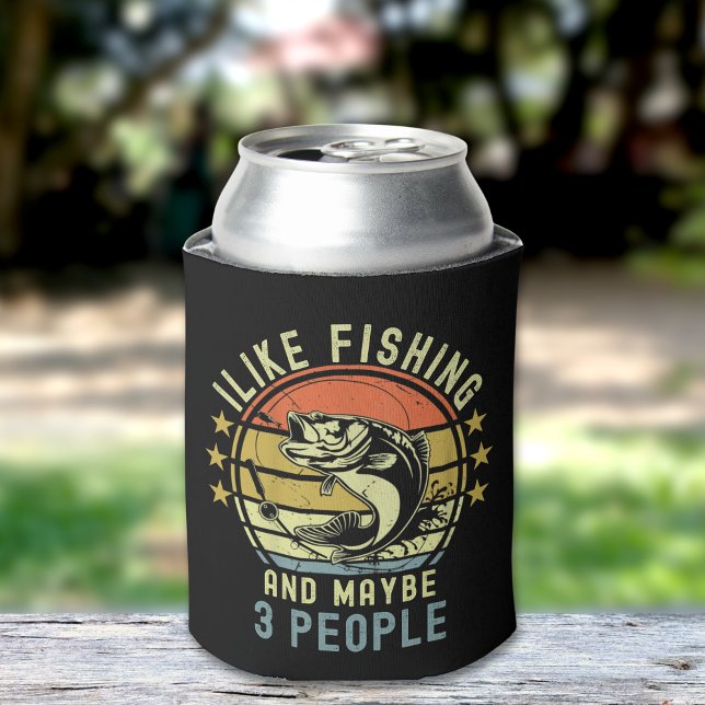 Porta-lata I Like Fishing and Maybe 3 | Gift for fishermen (Criador carregado)