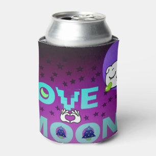 Porta-lata "I Love Moon" - Um Design de Arte Celestial Whimsi