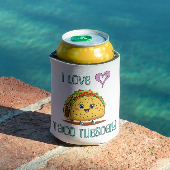 Porta-lata I Love Taco Tuesday (Piscina in situ)