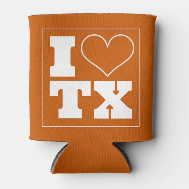 Porta-lata I Love Texas (Austin) Koozie (Frente)