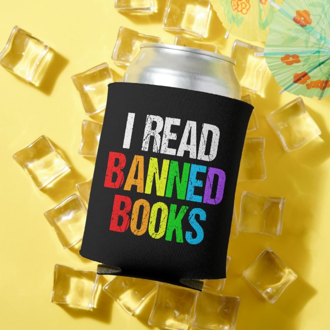 Porta-lata I Read Banned Books Rainbow (Verão in situ)