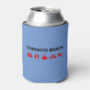 Porta-lata Ícones de praia de Toronto - Cor clara