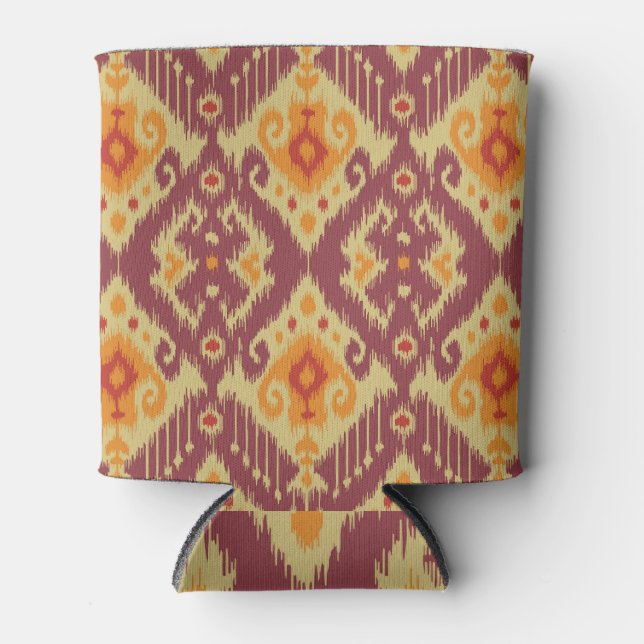 Porta-lata Ikat Chevron: fundo tradicional (Frente)