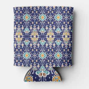 Porta-lata Ikat Geométrico: Folclore Oriental Ornament.