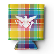 Ilhas Virgens Americanas Madras Pattern & Flag