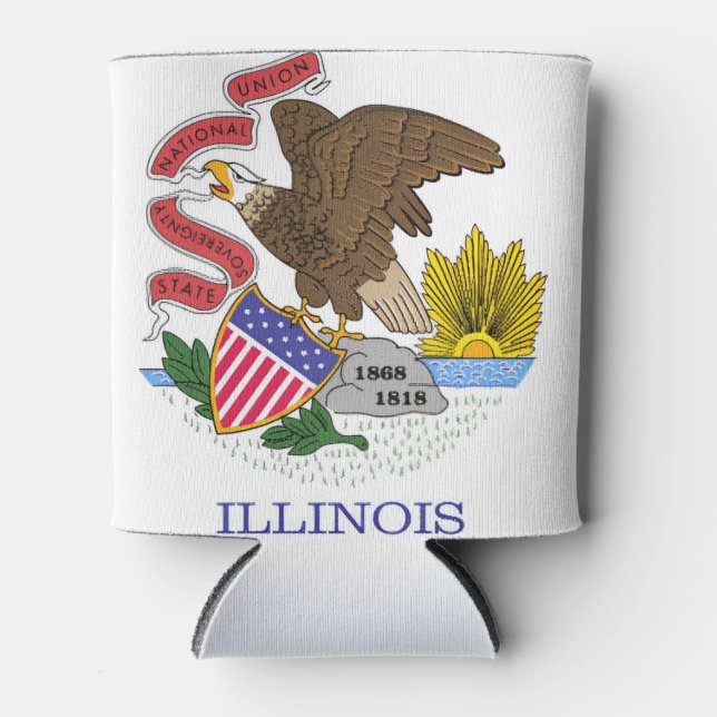 Porta-lata Illinois Flag (Frente)